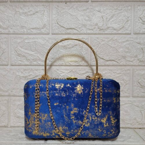 Velvet Wood Box Clutch