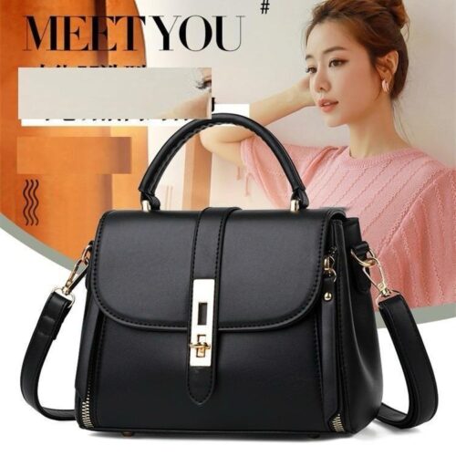 Girl's Stylish Black Crossbody Bag - 1 Pc Fashion Accessory