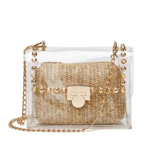 New  2026 Arrival All-Match Girl Transparent Bag Fashionable Casual Beach Bag Single Shoulder Bag