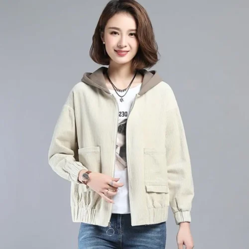 Hooded Loose Jacket Women's 2024 Winter New Korean Style