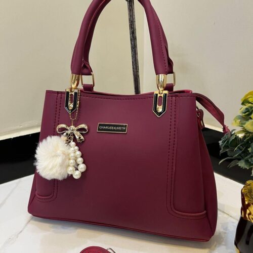 Women's PU Leather Plain Hand Stylish Bags