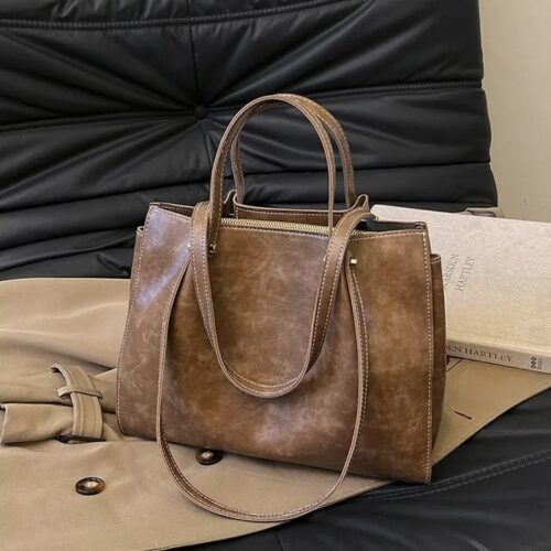 Fashionable Retro Large Capacity Tote Women's Bag 2026 Autumn and Winter Crossbody bag