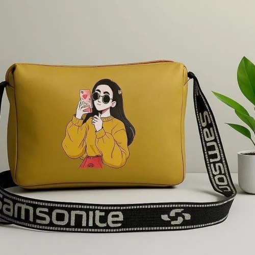 Stylish Women's Embroidered Multicolor Crossbody Bag - 1 Pc